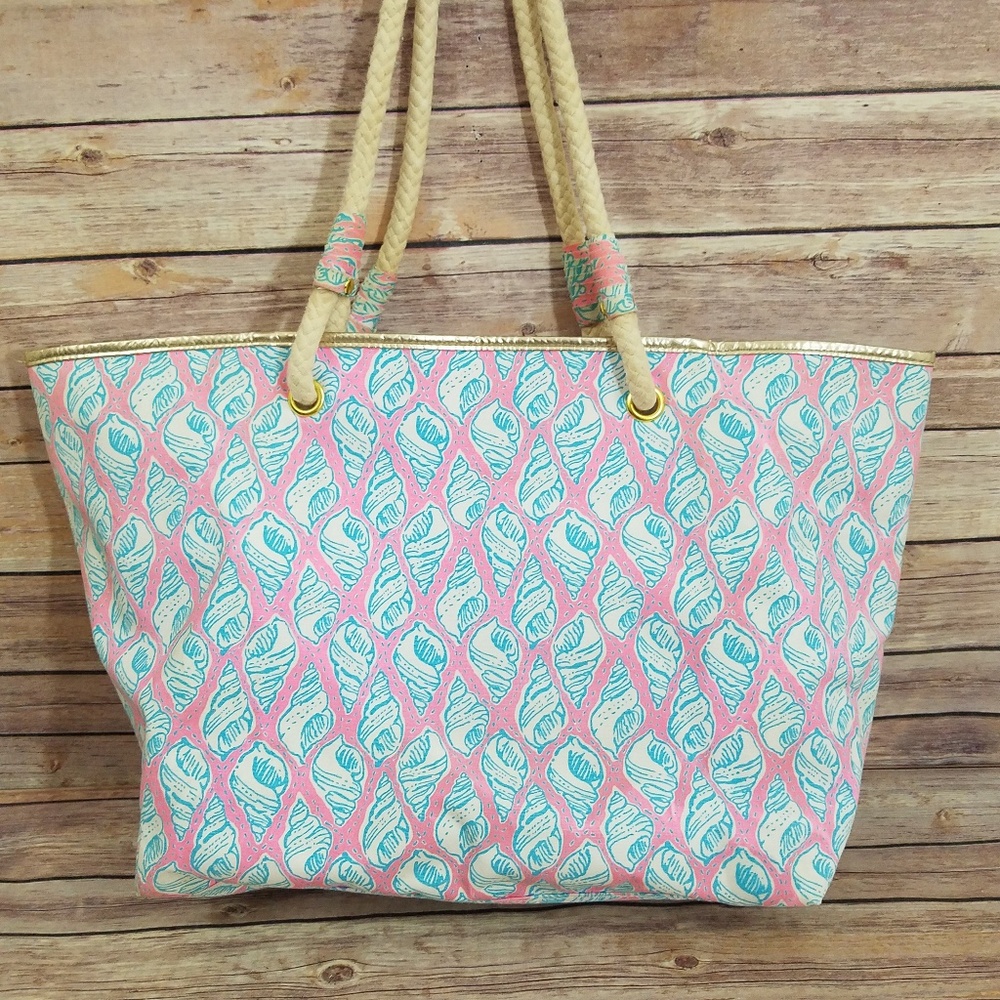 *SOLD* Lilly Pulitzer XL Sea Shell Beach Bag Tote - Picture 5 of 8